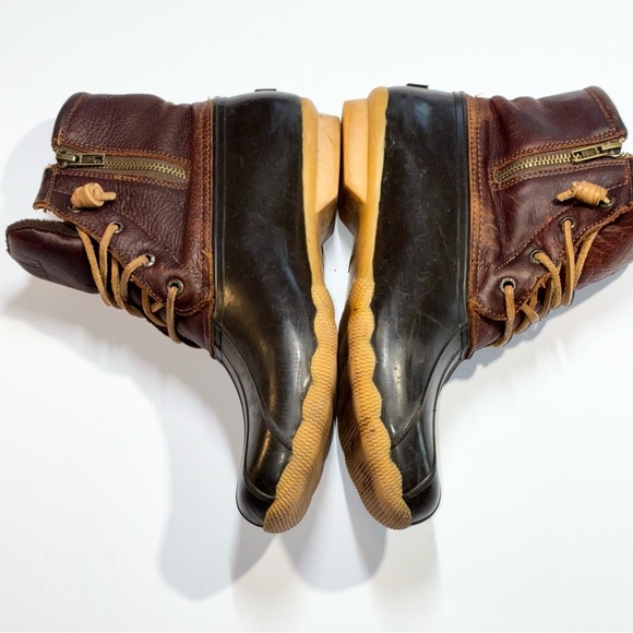 Sperry Top Side Women's Brown Waterproof Saltwater Duck Boot Size 9.5 - Picture 4 of 8